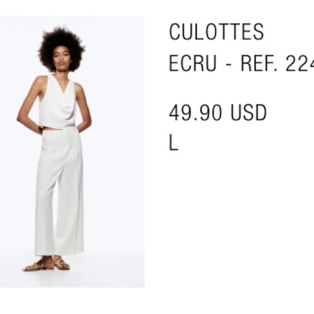 Zara White Pants